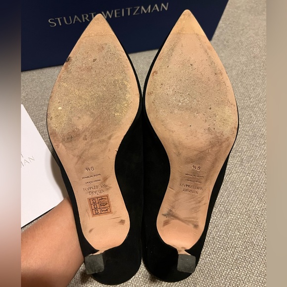 Stuart Weitzman Lulah Kitten Heel Mules Size 9 - Picture 12 of 13
